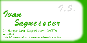 ivan sagmeister business card